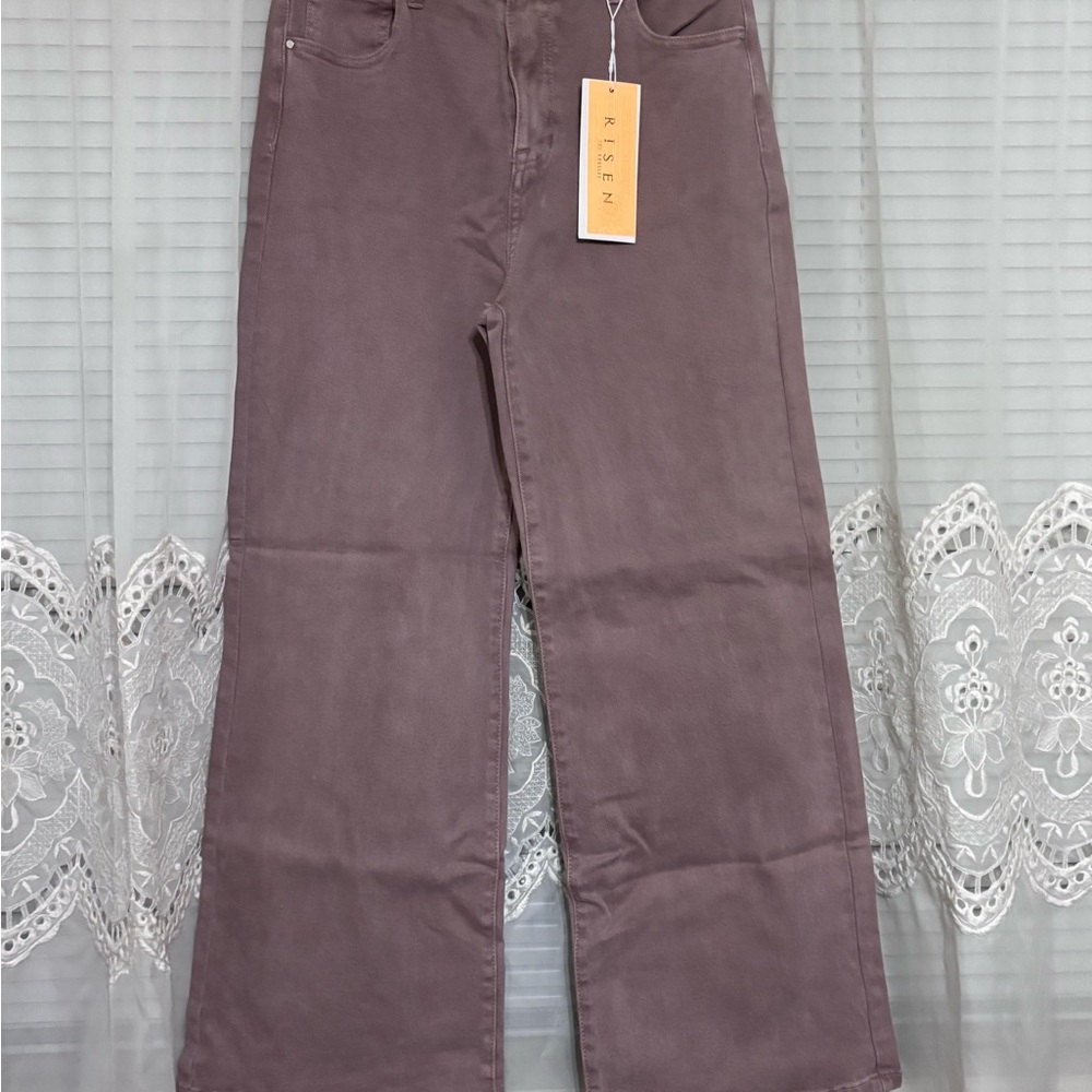 Risen Women's Wide Leg Jeans - Purple